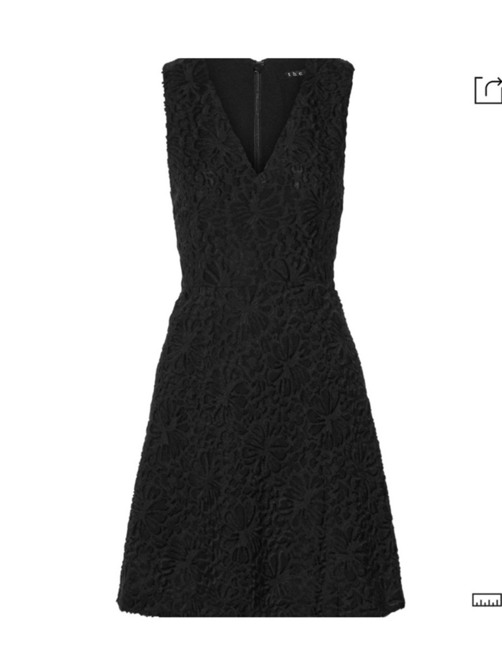 Theory Mariam Portray Dress SZ 4 BLK Lace Floral Mini Party Wedding Whimsygoth